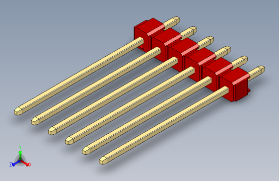 彩色公头100mil（2.54mm）系列-DS1021_red_1x06p_100mil_Type19_rev1.0