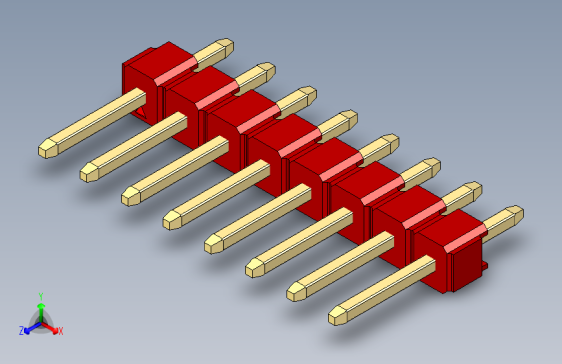 彩色公头100mil（2.54mm）系列-DS1021_red_1x08p_100mil_Type1_rev1.0