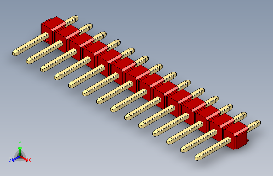 彩色公头100mil（2.54mm）系列-DS1021_red_1x14p_100mil_Type1_rev1.0