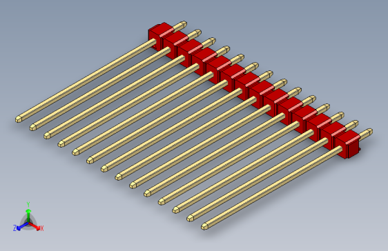 彩色公头100mil（2.54mm）系列-DS1021_red_1x14p_100mil_Type43_rev1.0