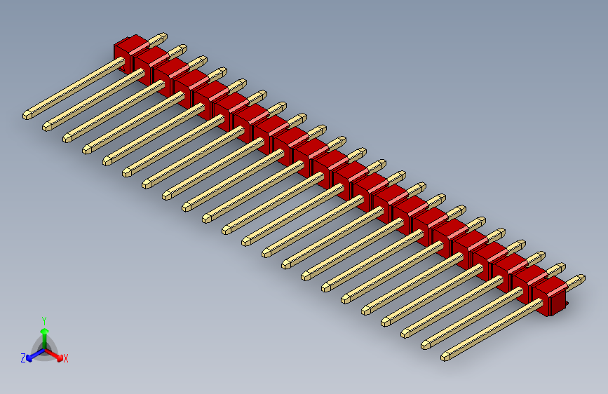 彩色公头100mil（2.54mm）系列-DS1021_red_1x22p_100mil_Type5_rev1.0