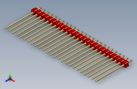 彩色公头100mil（2.54mm）系列-DS1021_red_1x25p_100mil_Type19_rev1.0