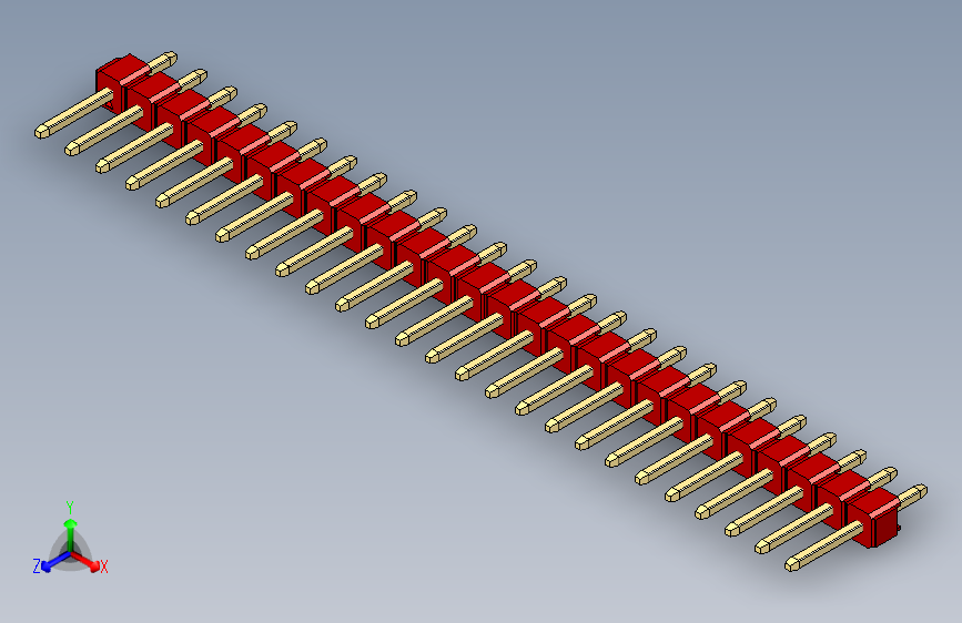 彩色公头100mil（2.54mm）系列-DS1021_red_1x26p_100mil_Type1_rev1.0