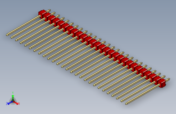 彩色公头100mil（2.54mm）系列-DS1021_red_1x27p_100mil_Type19_rev1.0