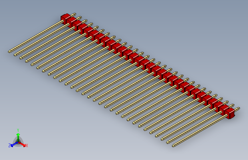 彩色公头100mil（2.54mm）系列-DS1021_red_1x30p_100mil_Type43_rev1.0
