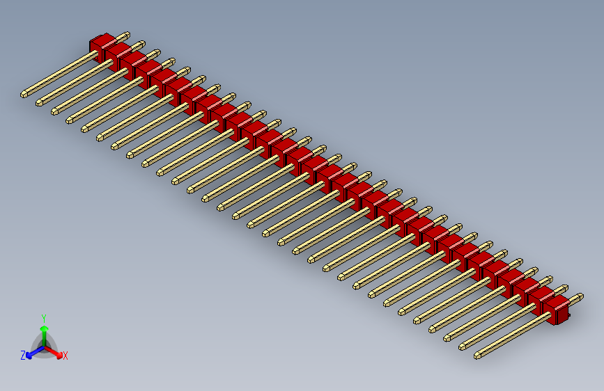 彩色公头100mil（2.54mm）系列-DS1021_red_1x31p_100mil_Type5_rev1.0