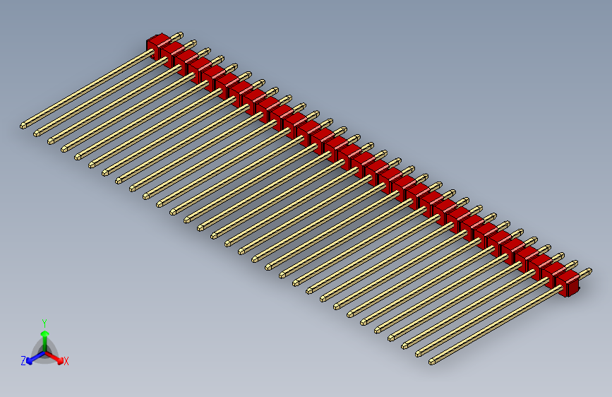 彩色公头100mil（2.54mm）系列-DS1021_red_1x31p_100mil_Type43_rev1.0