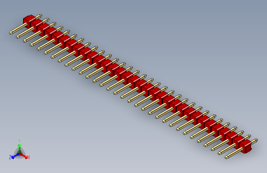 彩色公头100mil（2.54mm）系列-DS1021_red_1x32p_100mil_Type1_rev1.0