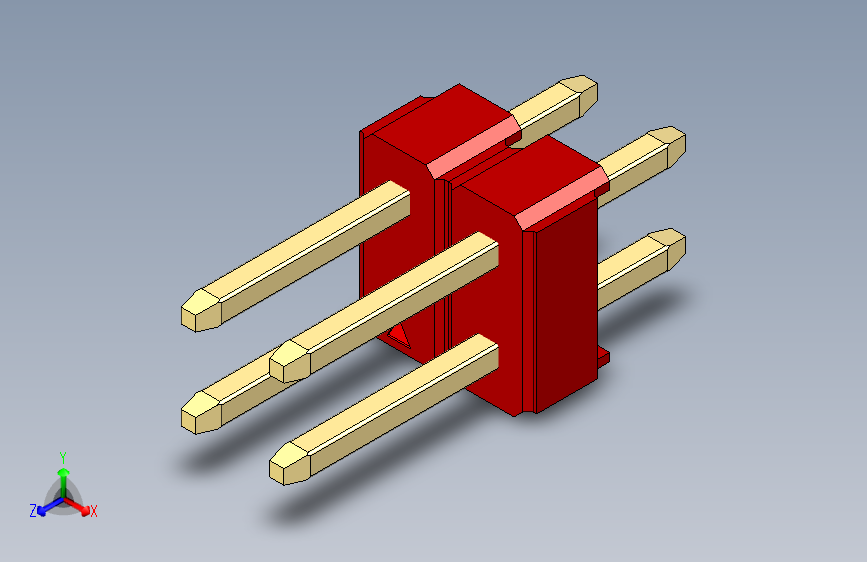 彩色公头100mil（2.54mm）系列-DS1021_red_2x02p_100mil_Type1_rev1.0