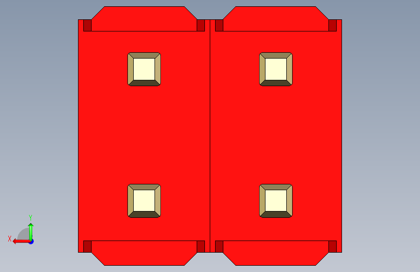 彩色公头100mil（2.54mm）系列-DS1021_red_2x02p_100mil_Type19_rev1.0_STEP_模型图纸下载 ...
