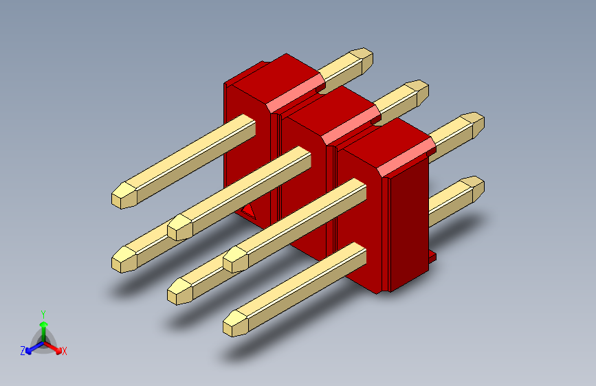 彩色公头100mil（2.54mm）系列-DS1021_red_2x03p_100mil_Type1_rev1.0