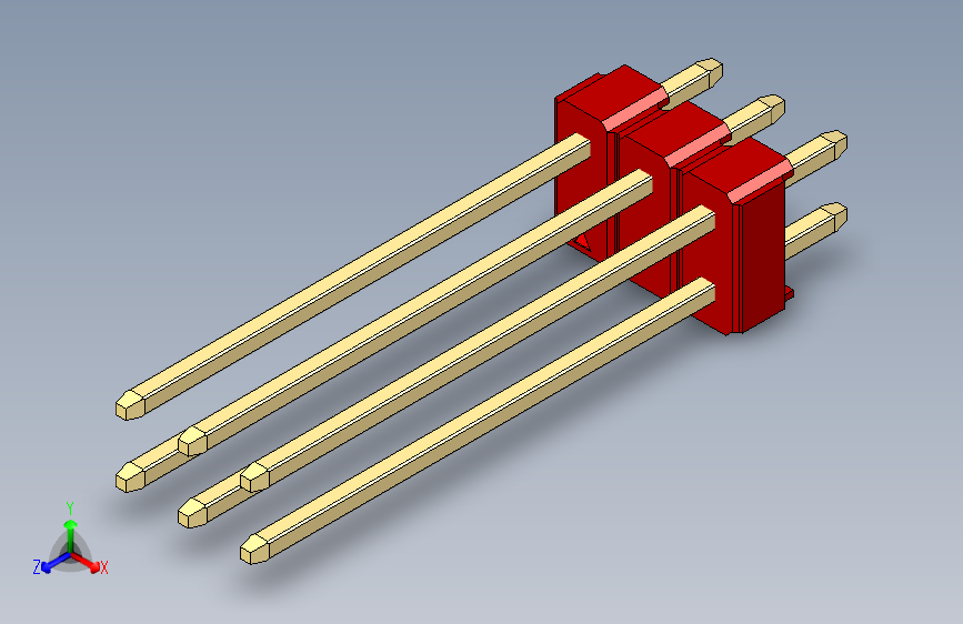 彩色公头100mil（2.54mm）系列-DS1021_red_2x03p_100mil_Type19_rev1.0