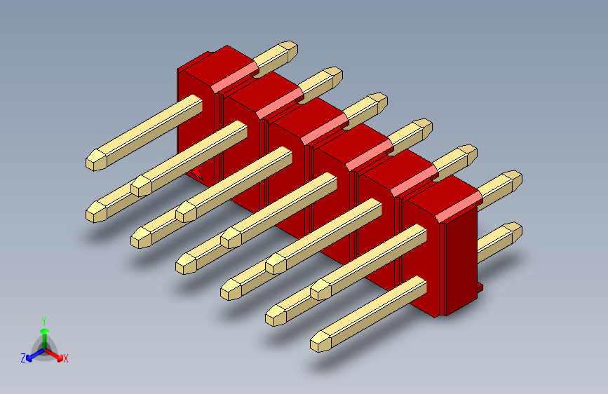 彩色公头100mil（2.54mm）系列-DS1021_red_2x06p_100mil_Type1_rev1.0