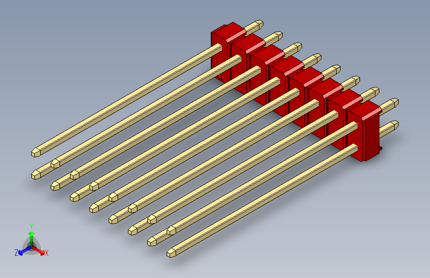 彩色公头100mil（2.54mm）系列-DS1021_red_2x08p_100mil_Type43_rev1.0