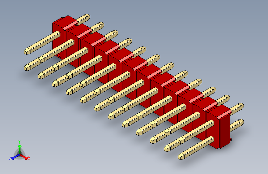 彩色公头100mil（2.54mm）系列-DS1021_red_2x12p_100mil_Type1_rev1.0