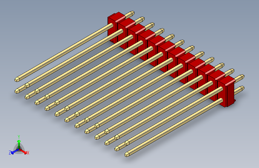 彩色公头100mil（2.54mm）系列-DS1021_red_2x12p_100mil_Type43_rev1.0