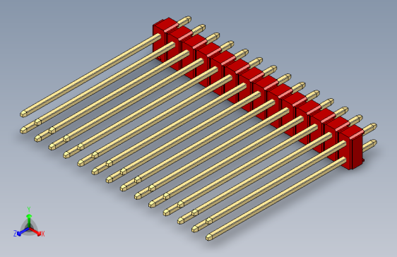彩色公头100mil（2.54mm）系列-DS1021_red_2x14p_100mil_Type43_rev1.0