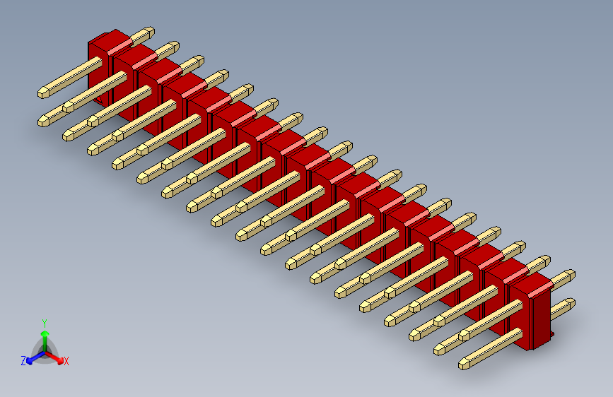 彩色公头100mil（2.54mm）系列-DS1021_red_2x18p_100mil_Type1_rev1.0