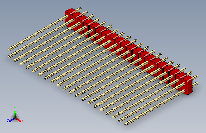 彩色公头100mil（2.54mm）系列-DS1021_red_2x20p_100mil_Type43_rev1.0