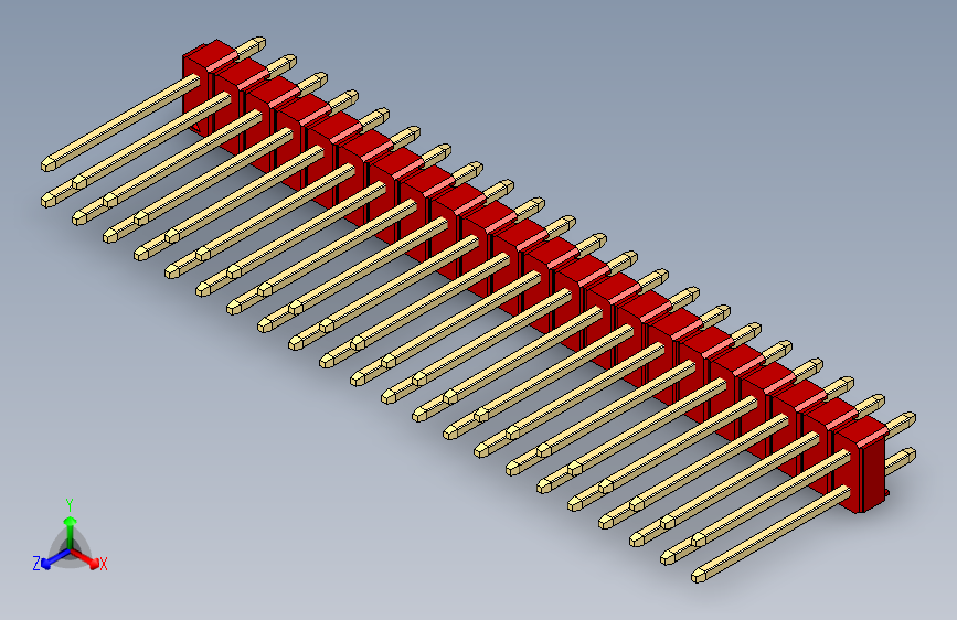 彩色公头100mil（2.54mm）系列-DS1021_red_2x22p_100mil_Type5_rev1.0