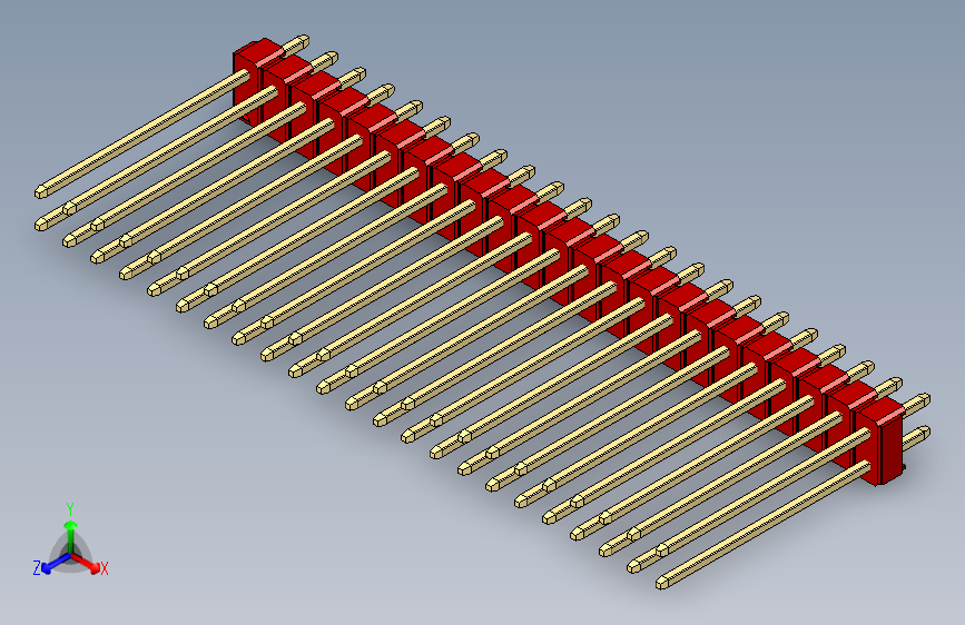 彩色公头100mil（2.54mm）系列-DS1021_red_2x23p_100mil_Type19_rev1.0
