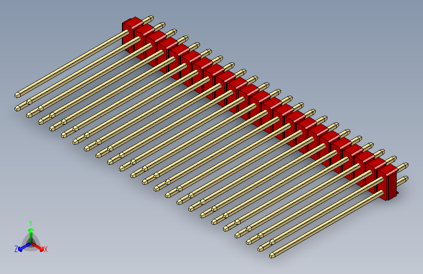 彩色公头100mil（2.54mm）系列-DS1021_red_2x23p_100mil_Type43_rev1.0