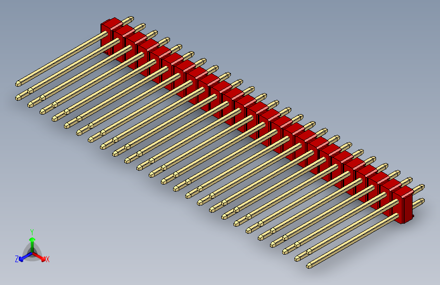 彩色公头100mil（2.54mm）系列-DS1021_red_2x25p_100mil_Type19_rev1.0