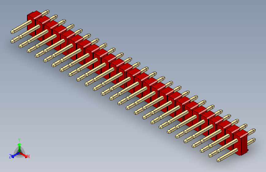 彩色公头100mil（2.54mm）系列-DS1021_red_2x26p_100mil_Type1_rev1.0