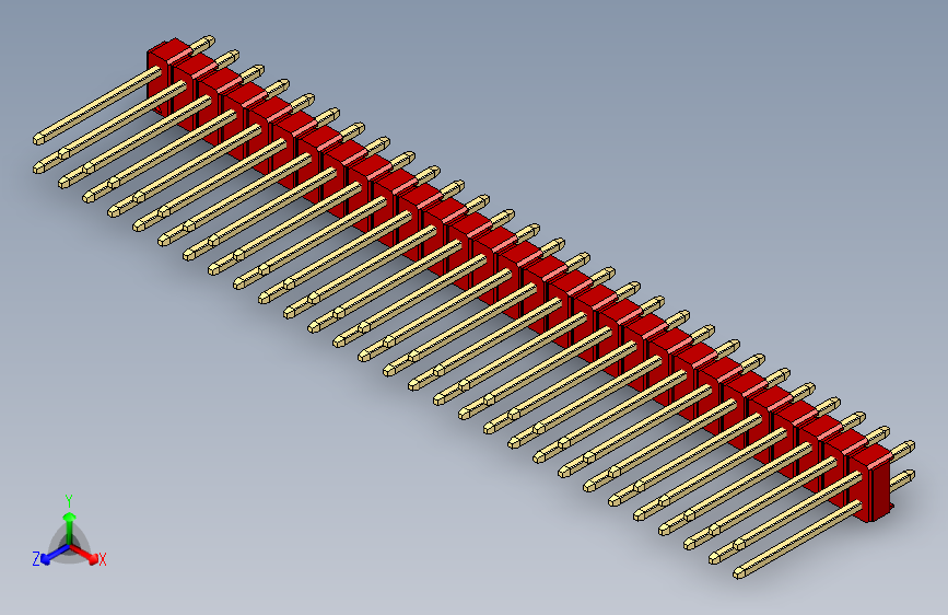 彩色公头100mil（2.54mm）系列-DS1021_red_2x29p_100mil_Type5_rev1.0