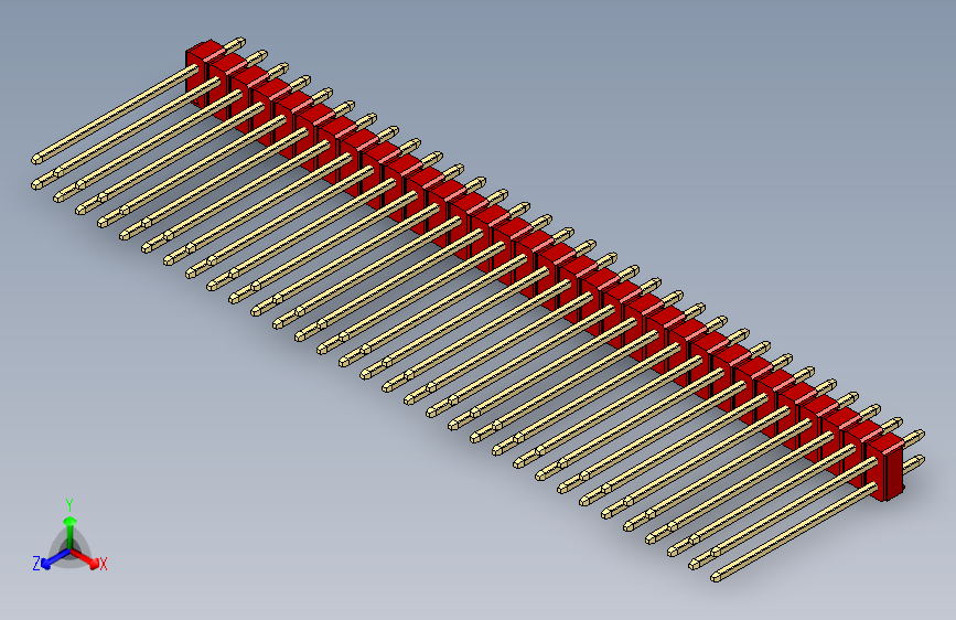 彩色公头100mil（2.54mm）系列-DS1021_red_2x32p_100mil_Type19_rev1.0