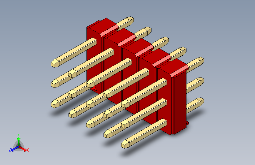 彩色公头100mil（2.54mm）系列-DS1021_red_3x05p_100mil_Type1_rev1.0