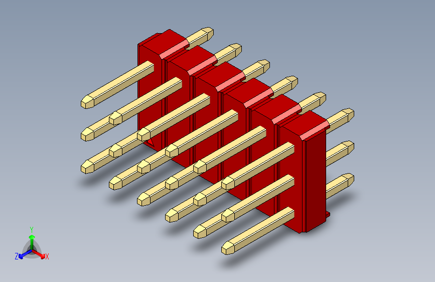 彩色公头100mil（2.54mm）系列-DS1021_red_3x06p_100mil_Type1_rev1.0