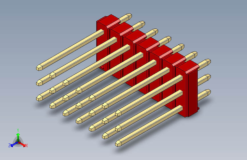 彩色公头100mil（2.54mm）系列-DS1021_red_3x07p_100mil_Type5_rev1.0