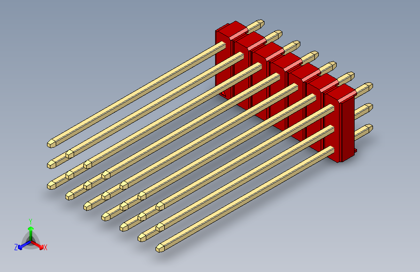 彩色公头100mil（2.54mm）系列-DS1021_red_3x07p_100mil_Type43_rev1.0