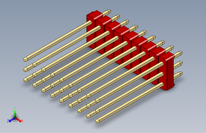 彩色公头100mil（2.54mm）系列-DS1021_red_3x09p_100mil_Type19_rev1.0