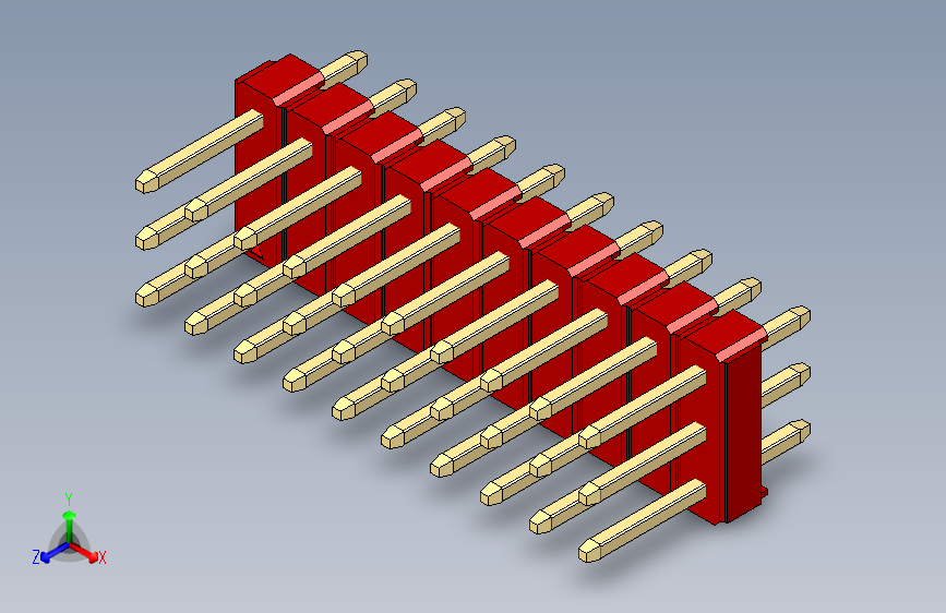 彩色公头100mil（2.54mm）系列-DS1021_red_3x10p_100mil_Type1_rev1.0