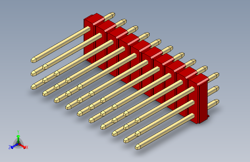 彩色公头100mil（2.54mm）系列-DS1021_red_3x10p_100mil_Type5_rev1.0
