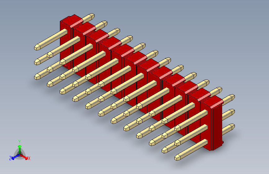 彩色公头100mil（2.54mm）系列-DS1021_red_3x12p_100mil_Type1_rev1.0