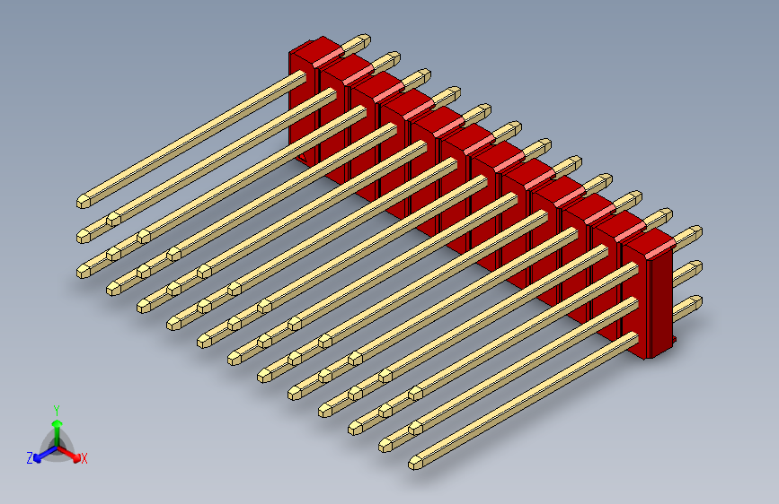 彩色公头100mil（2.54mm）系列-DS1021_red_3x12p_100mil_Type19_rev1.0