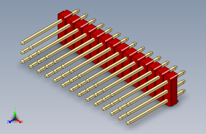 彩色公头100mil（2.54mm）系列-DS1021_red_3x14p_100mil_Type5_rev1.0