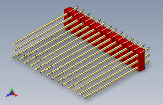 彩色公头100mil（2.54mm）系列-DS1021_red_3x14p_100mil_Type43_rev1.0