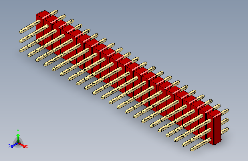 彩色公头100mil（2.54mm）系列-DS1021_red_3x22p_100mil_Type1_rev1.0