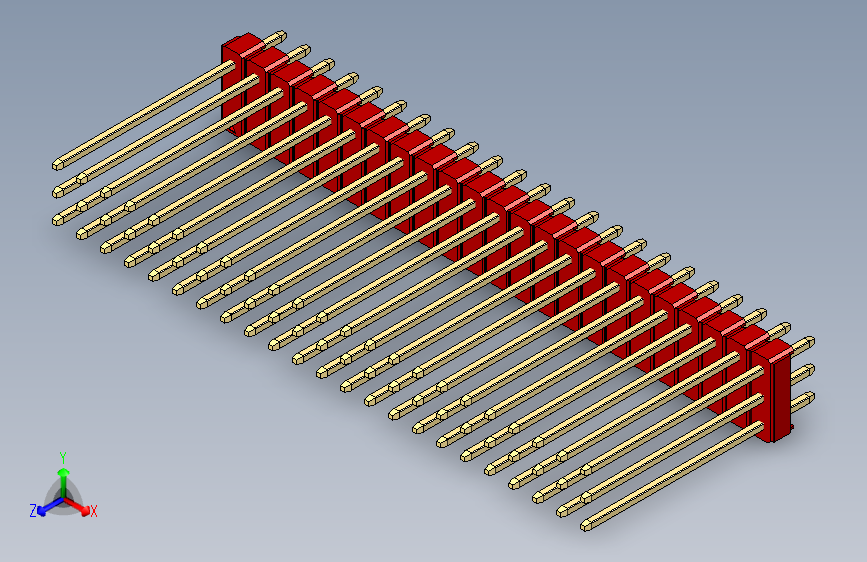 彩色公头100mil（2.54mm）系列-DS1021_red_3x23p_100mil_Type19_rev1.0