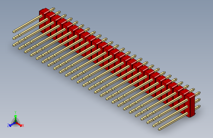 彩色公头100mil（2.54mm）系列-DS1021_red_3x26p_100mil_Type5_rev1.0