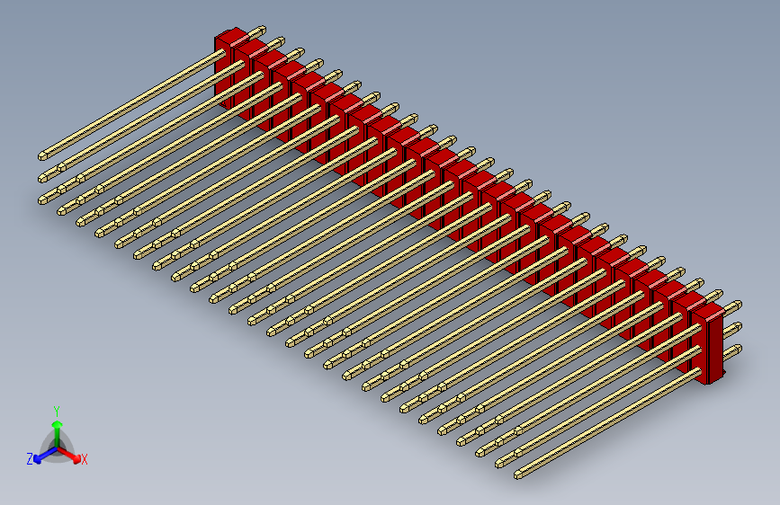 彩色公头100mil（2.54mm）系列-DS1021_red_3x26p_100mil_Type43_rev1.0