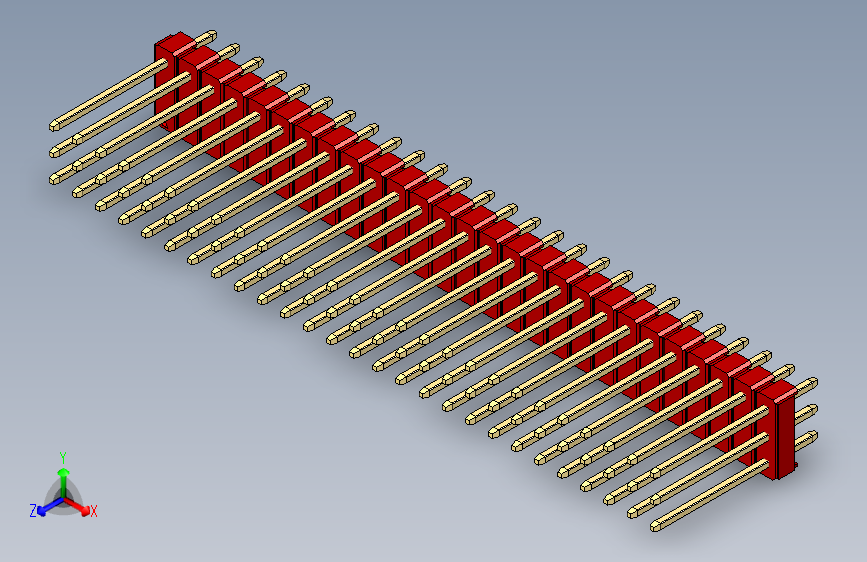 彩色公头100mil（2.54mm）系列-DS1021_red_3x27p_100mil_Type5_rev1.0