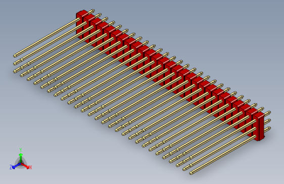 彩色公头100mil（2.54mm）系列-DS1021_red_3x27p_100mil_Type43_rev1.0