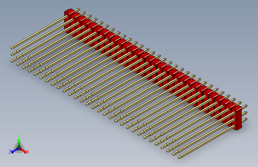 彩色公头100mil（2.54mm）系列-DS1021_red_3x30p_100mil_Type43_rev1.0