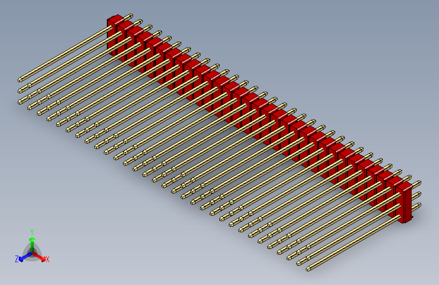 彩色公头100mil（2.54mm）系列-DS1021_red_3x31p_100mil_Type43_rev1.0