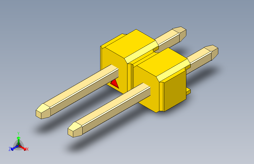 彩色公头100mil（2.54mm）系列-DS1021_yellow_1x02p_100mil_Type1_rev1.0